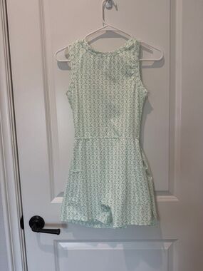 Cocolillys Sleeveless Mint Patterned Romper XS